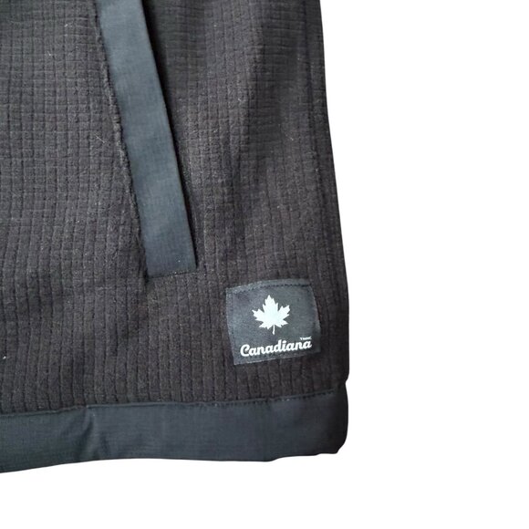 Canadian Geographic Sweater Jacket 1/2 Zip Pullover Mens Medium Fleece Black - Picture 4 of 6